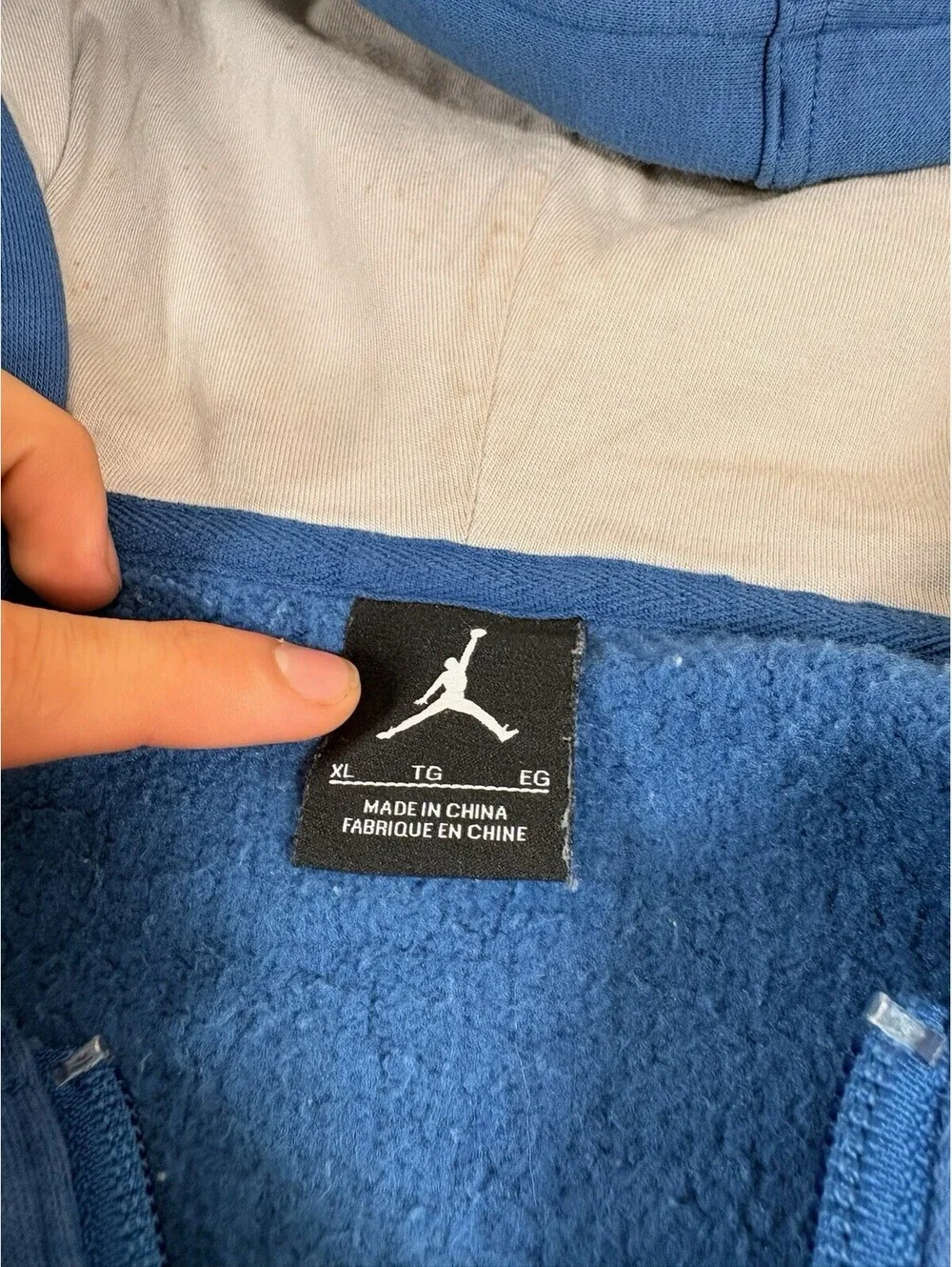Air Jordan Retro XIII 13 Zip Up Hoodie Mens XL Blue Flint Reflective